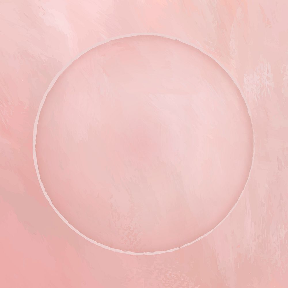 Round frame on pink background vector