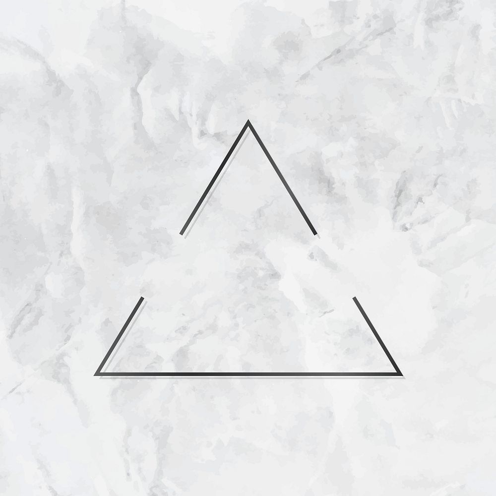 Triangle black frame on white cement background vector