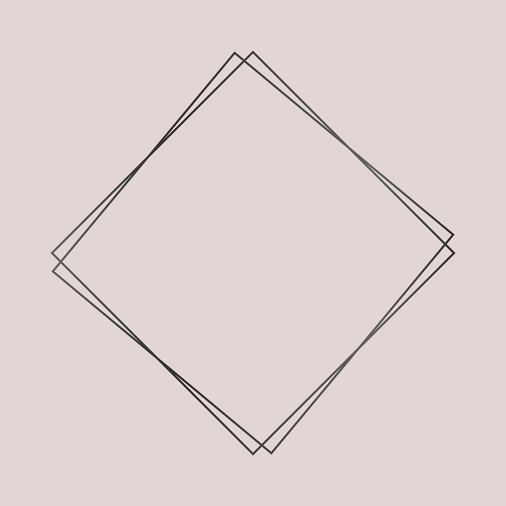 Rhombus black frame on a beige background vector