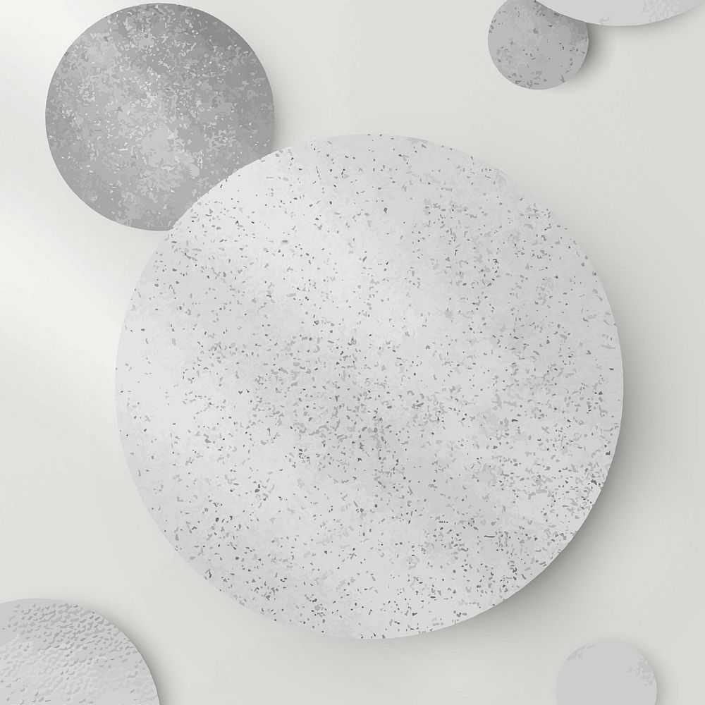 Shimmery silver round pattern  background vector