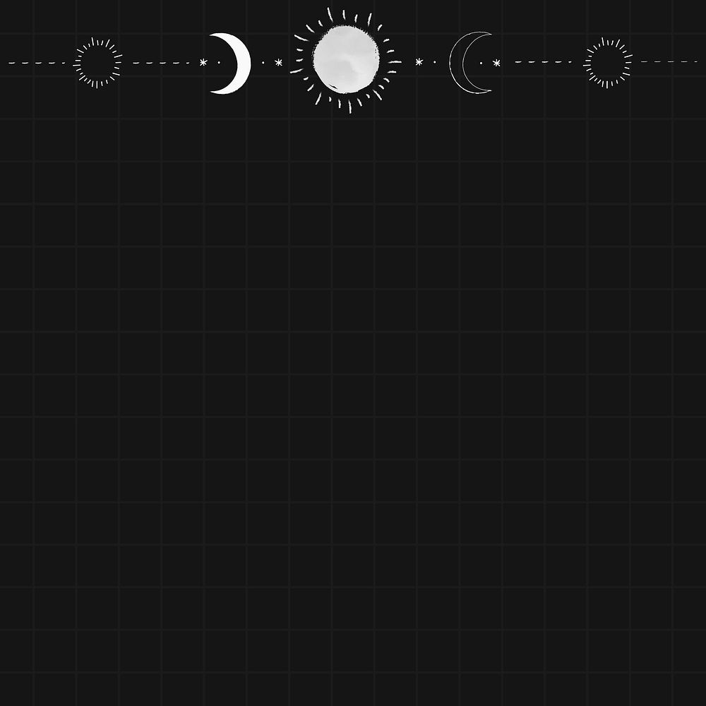 Blank sun and moon elements mockup vector