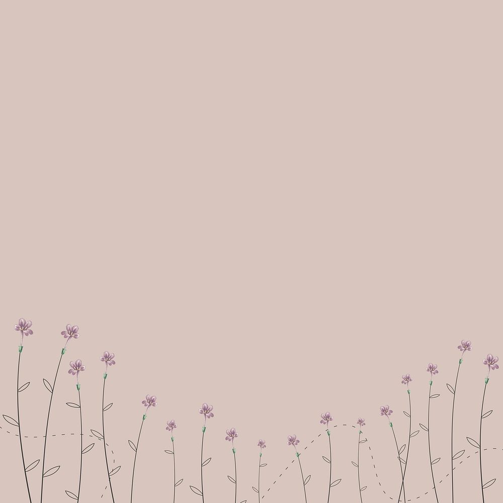 Flowers blooming on a beige background vector
