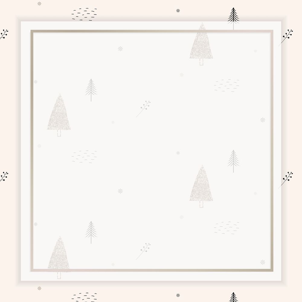 Christmas frame on beige background vector
