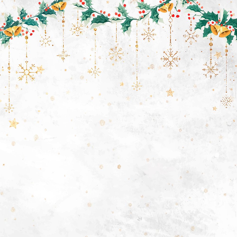 Blank festive Christmas social ads template vector