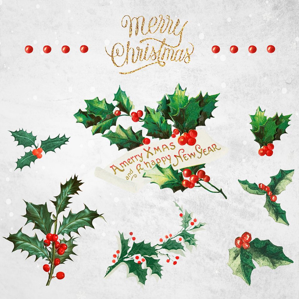 Festive merry Christmas social ads template collection