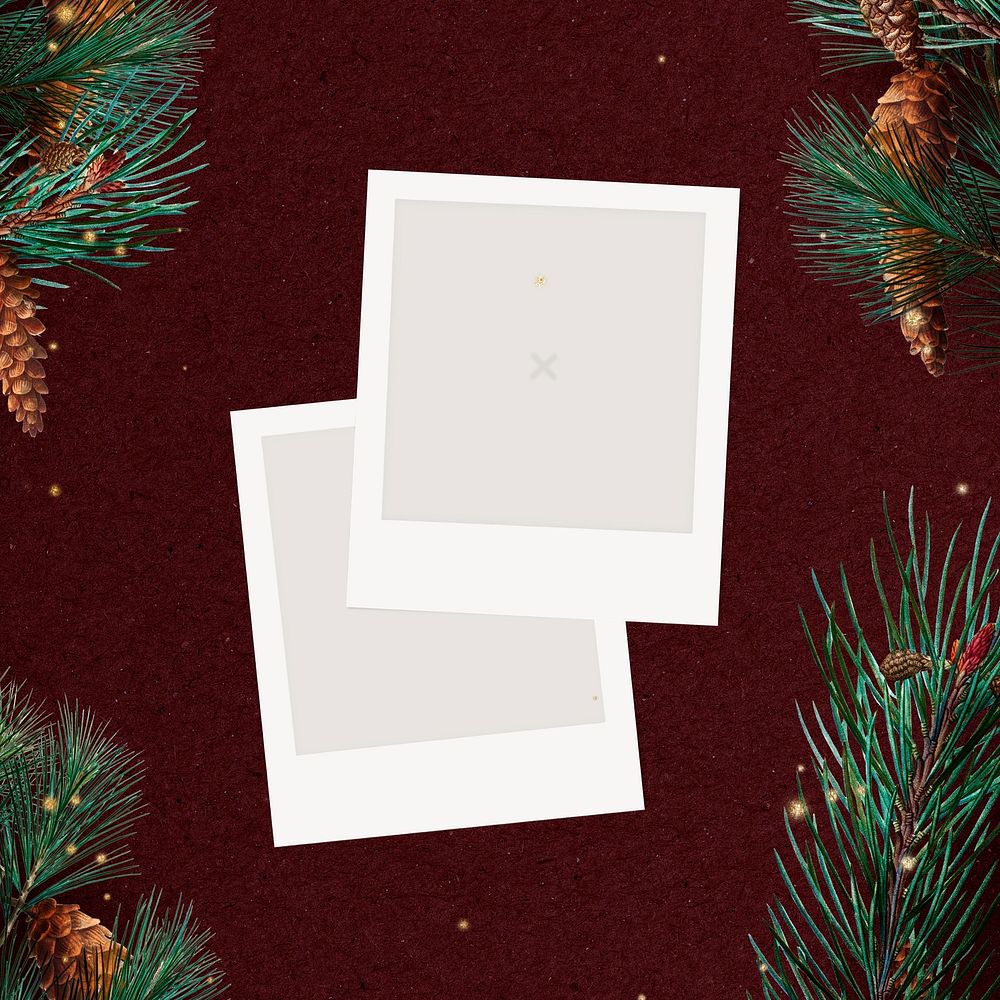 Festive blank Christmas social ads template