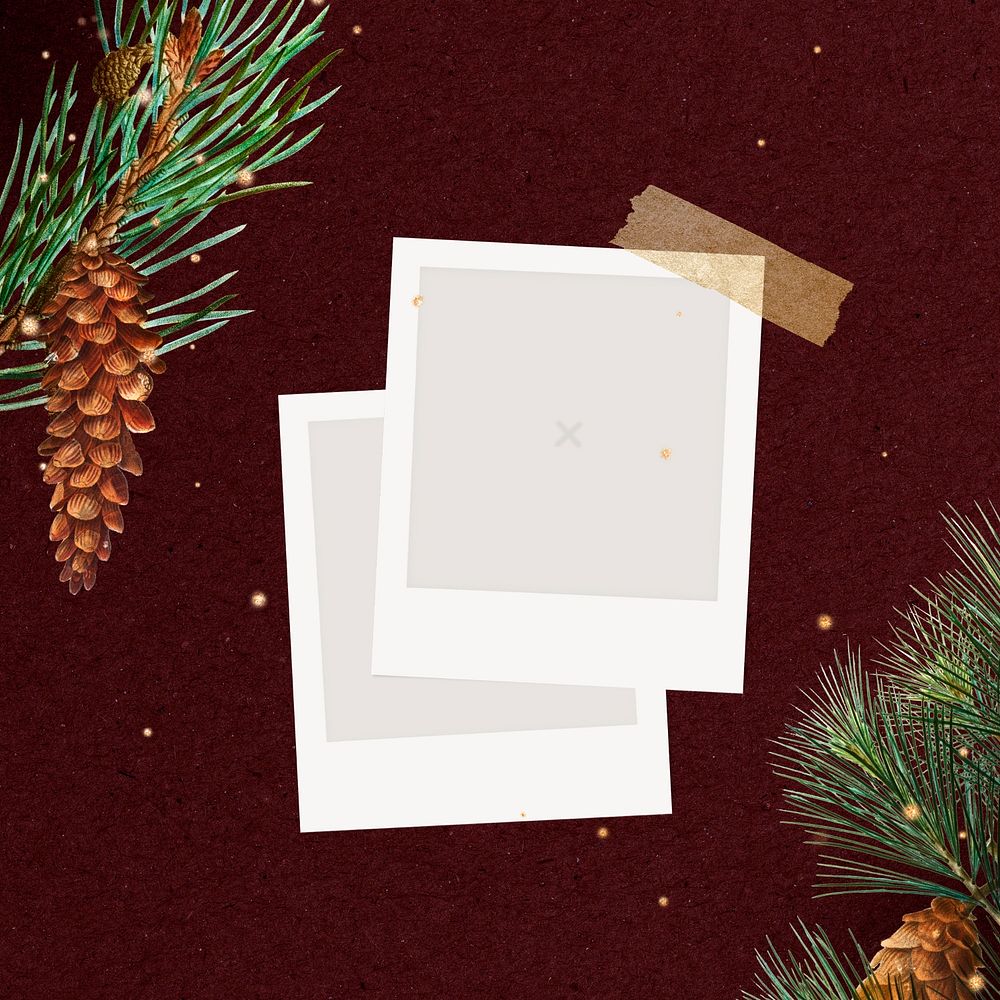 Festive blank Christmas social ads template