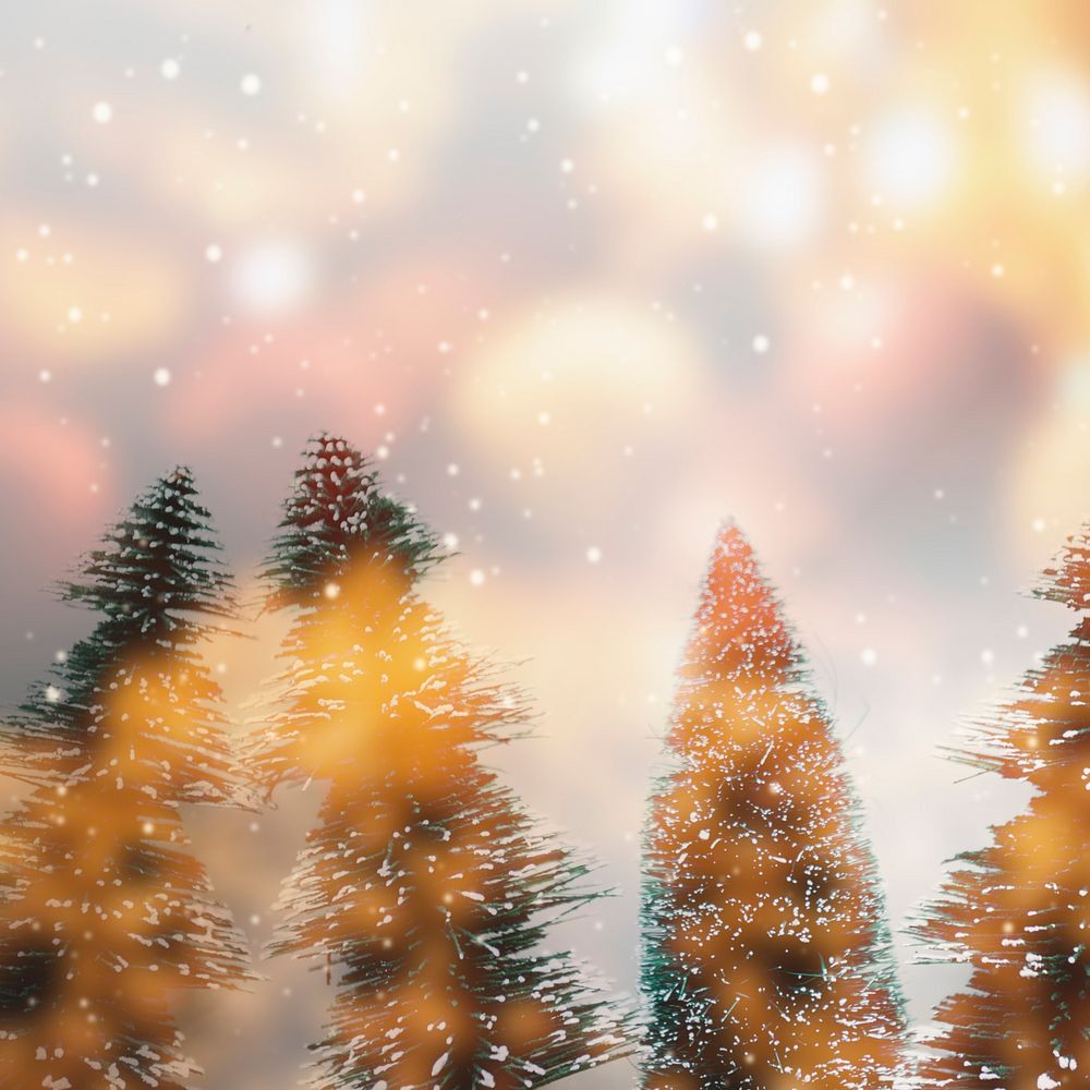 Christmas trees with design space background