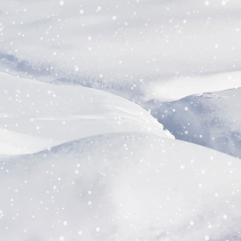 Closeup of snowy hills background vector