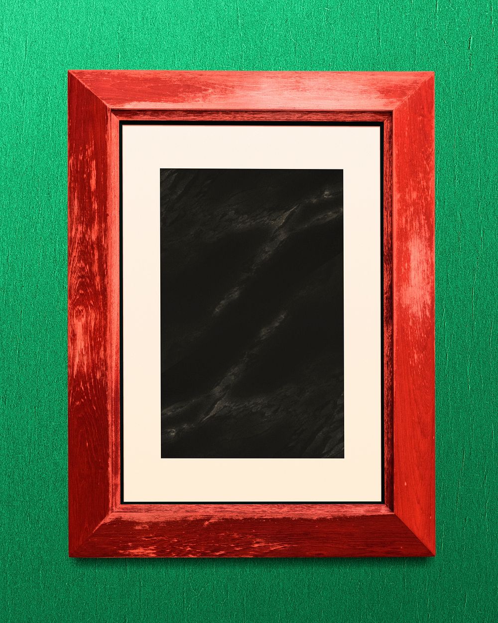 Red photo frame mockup