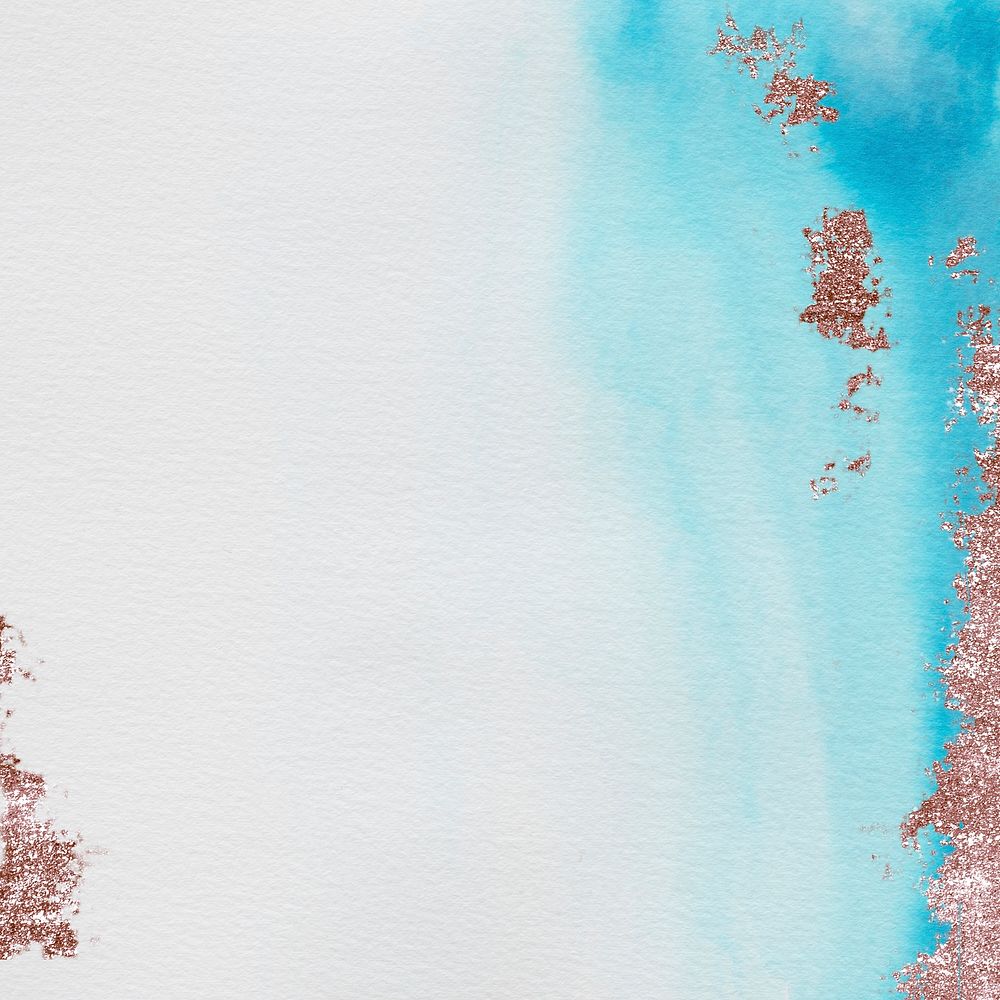 Shimmering blue watercolor stain background