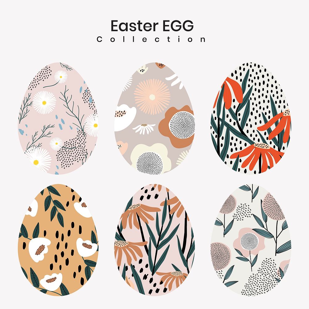 Easter egg pattern collection vector