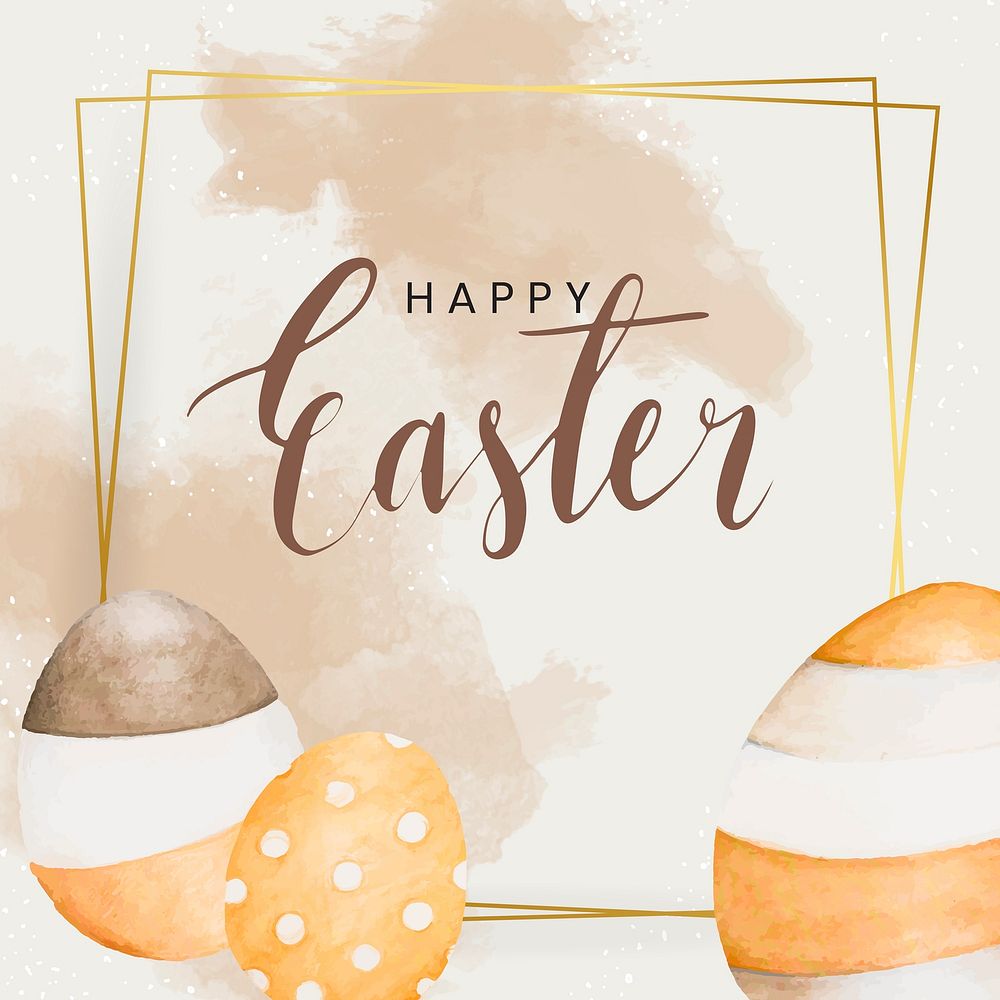 Happy Easter day template design vector