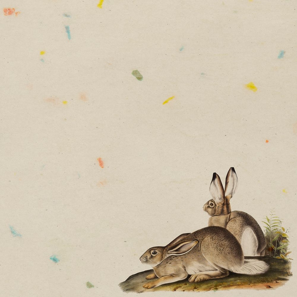 Vintage Easter bunny background
