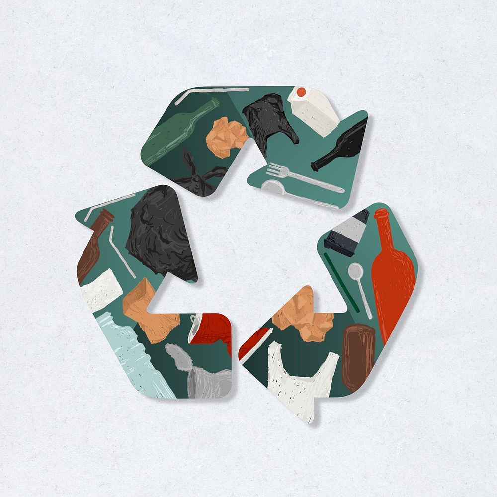 Recycling symbol illustration