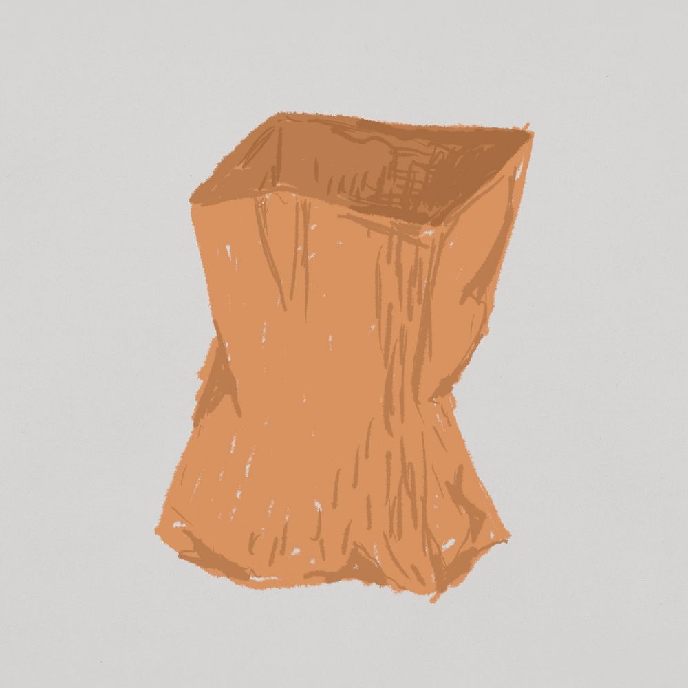 Brown paper bag illustration