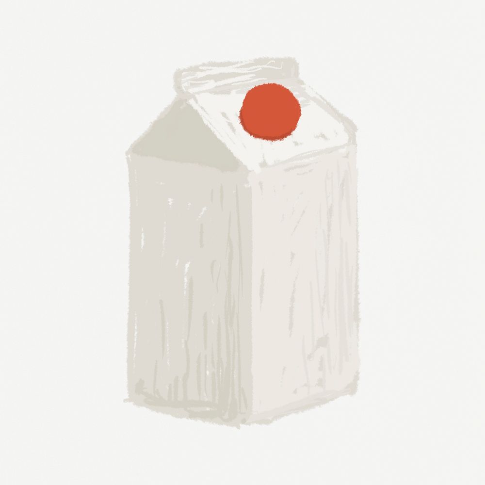 Milk carton element illustration