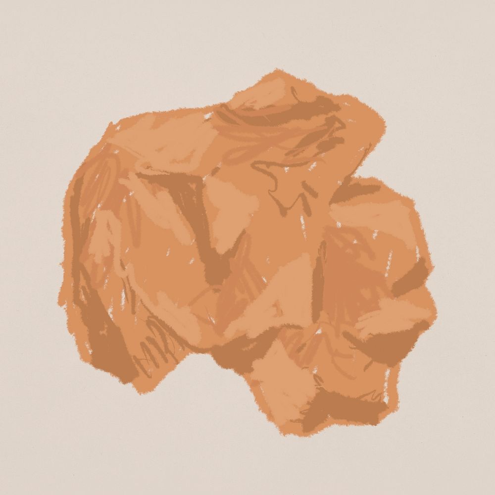 Brown paper ball element illustration