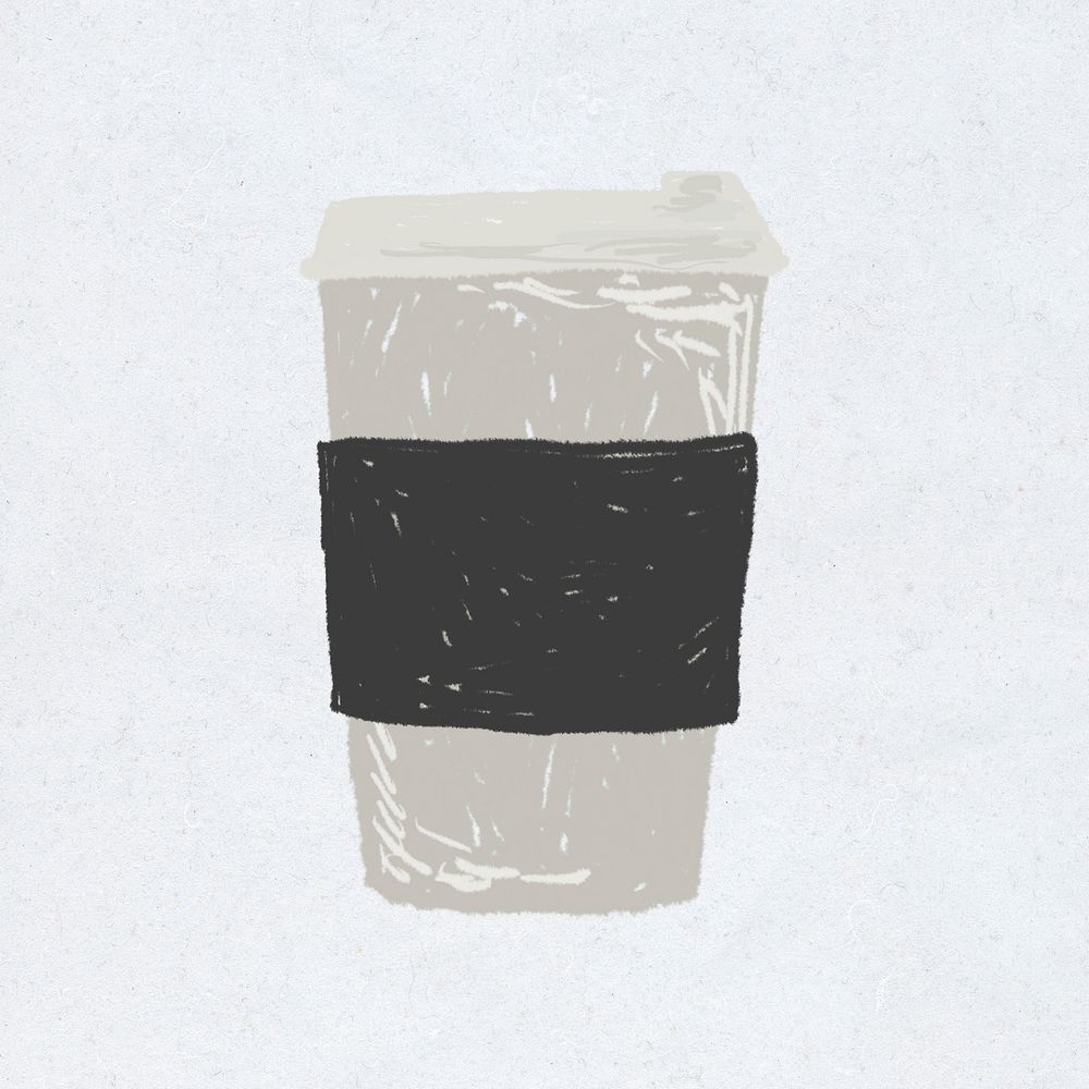 Hot drink paper cup element illustration