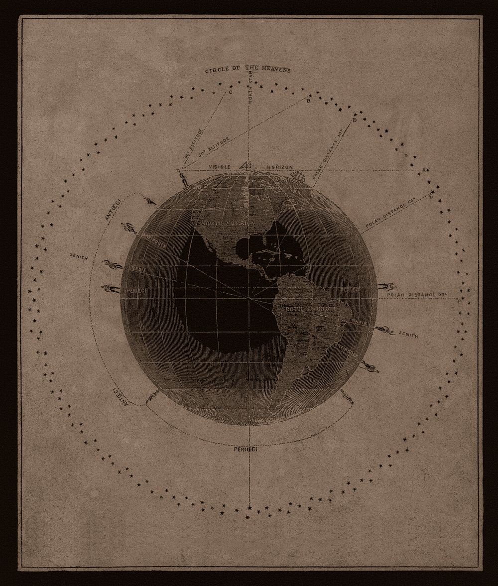 Definition of a planet vintage illustration vector, remix from original artwork.