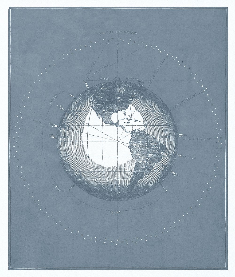 Definition of a planet vintage illustration vector, remix from original artwork.