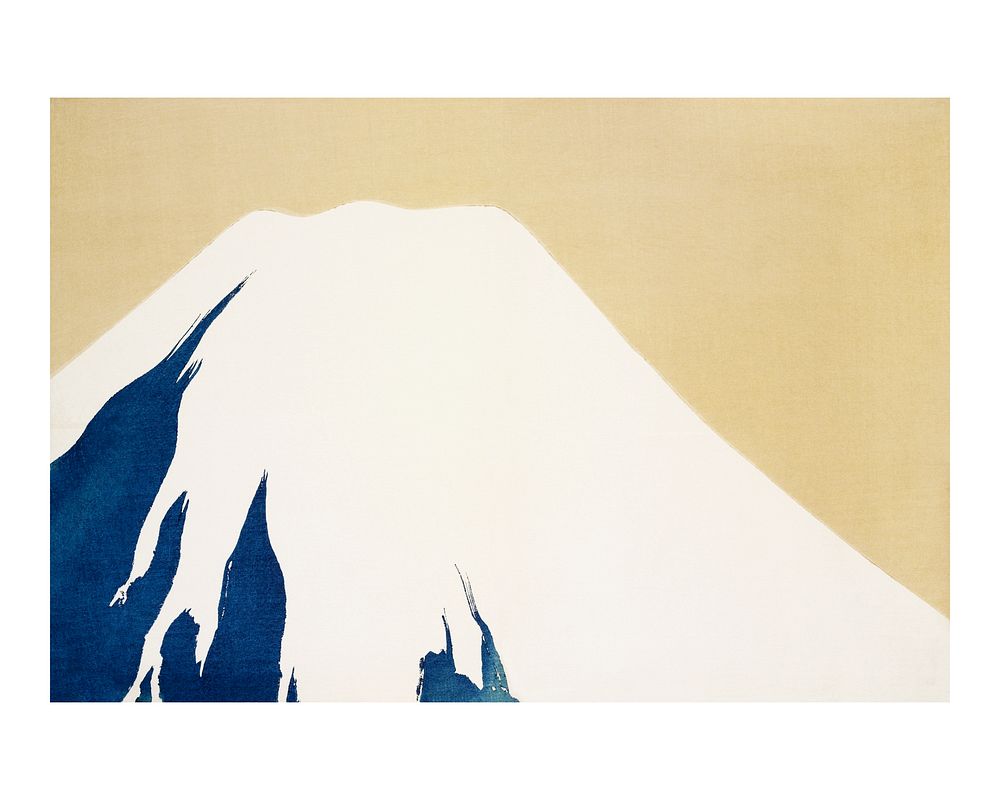 Mount Fuji vintage illustration wall art print and poster design remix from the original artwork by Kamisaka Sekka.​​​​​ 