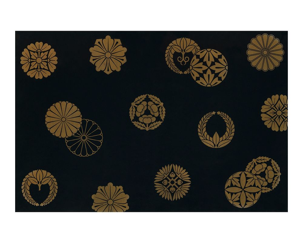 Vintage Japanese pattern vintage illustration by G.A Audsley and M.A. Audsley. Digitally enhanced by rawpixel.