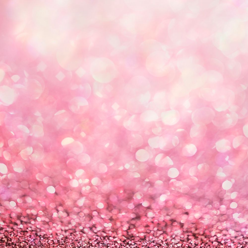 Pink glitter gradient bokeh social ads