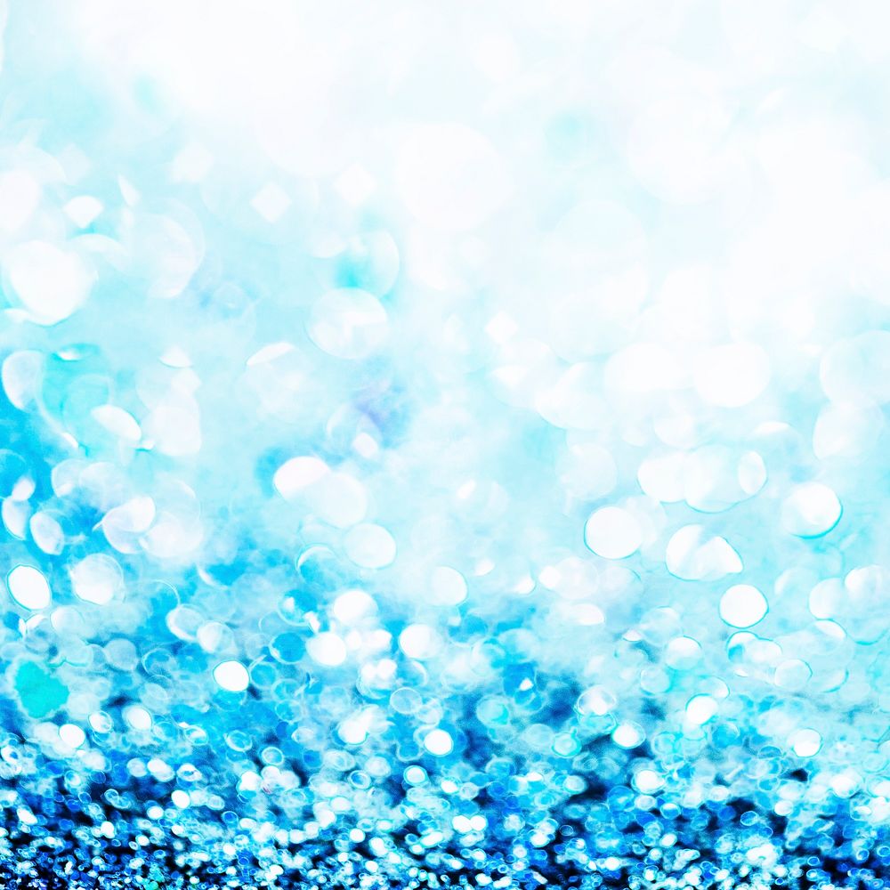 Shiny blue glitter textured social ads