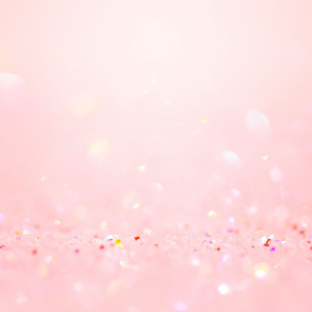 Soft pink glitter confetti bokeh background social ads