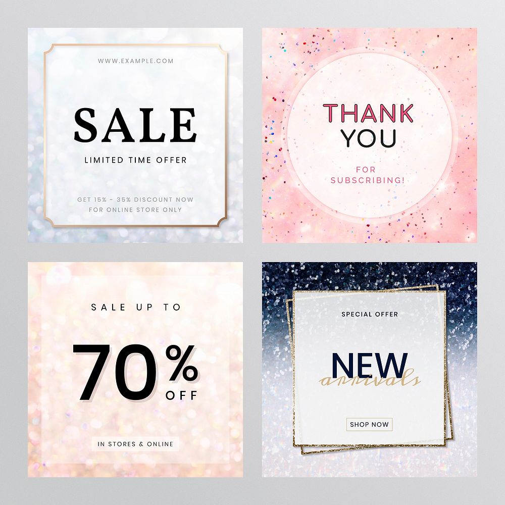 Shopping and sale advertisement set vector