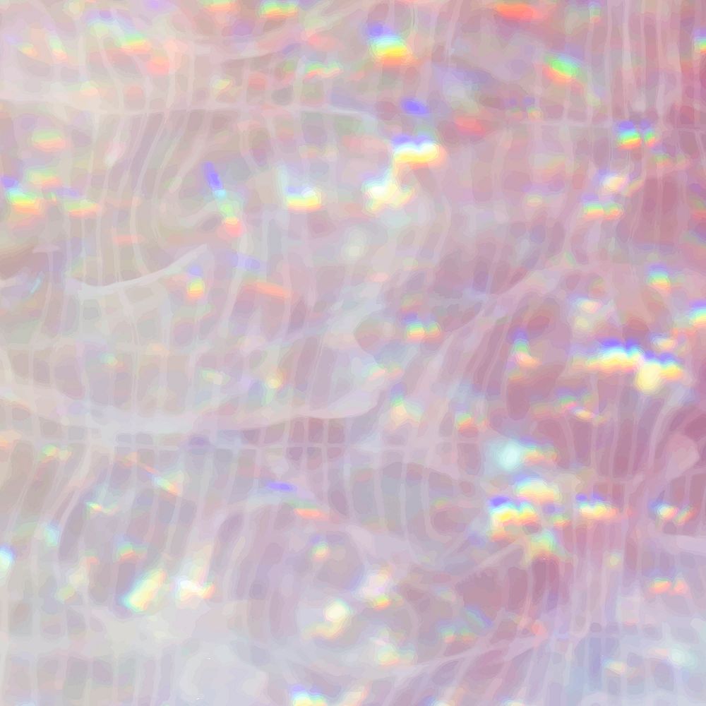 Pink shiny holographic background vector