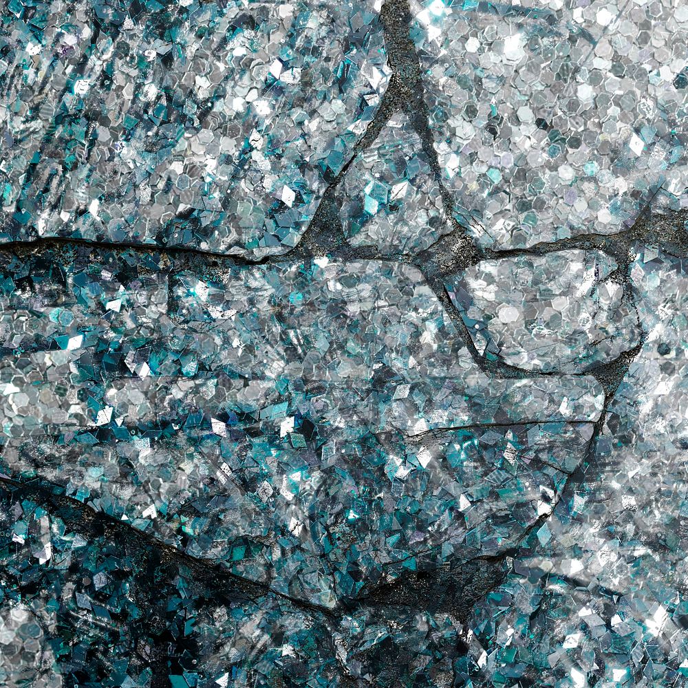 Cracked glitter ground textured background