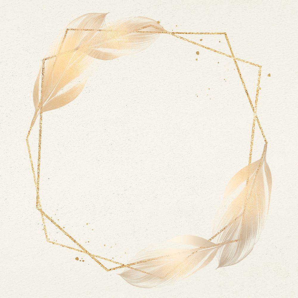 Golden dracaena recina on a hexagon shaped frame design resource 