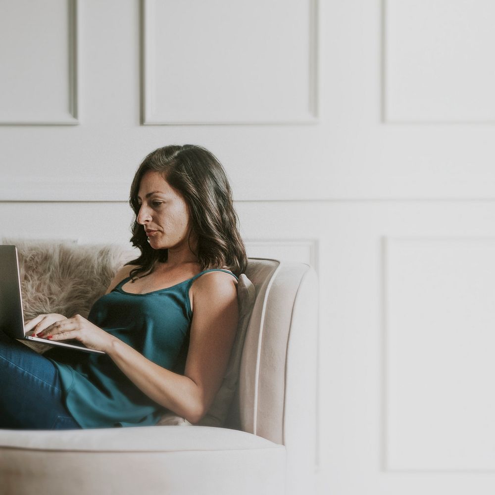 Businesswoman working from home during coronavirus transmission