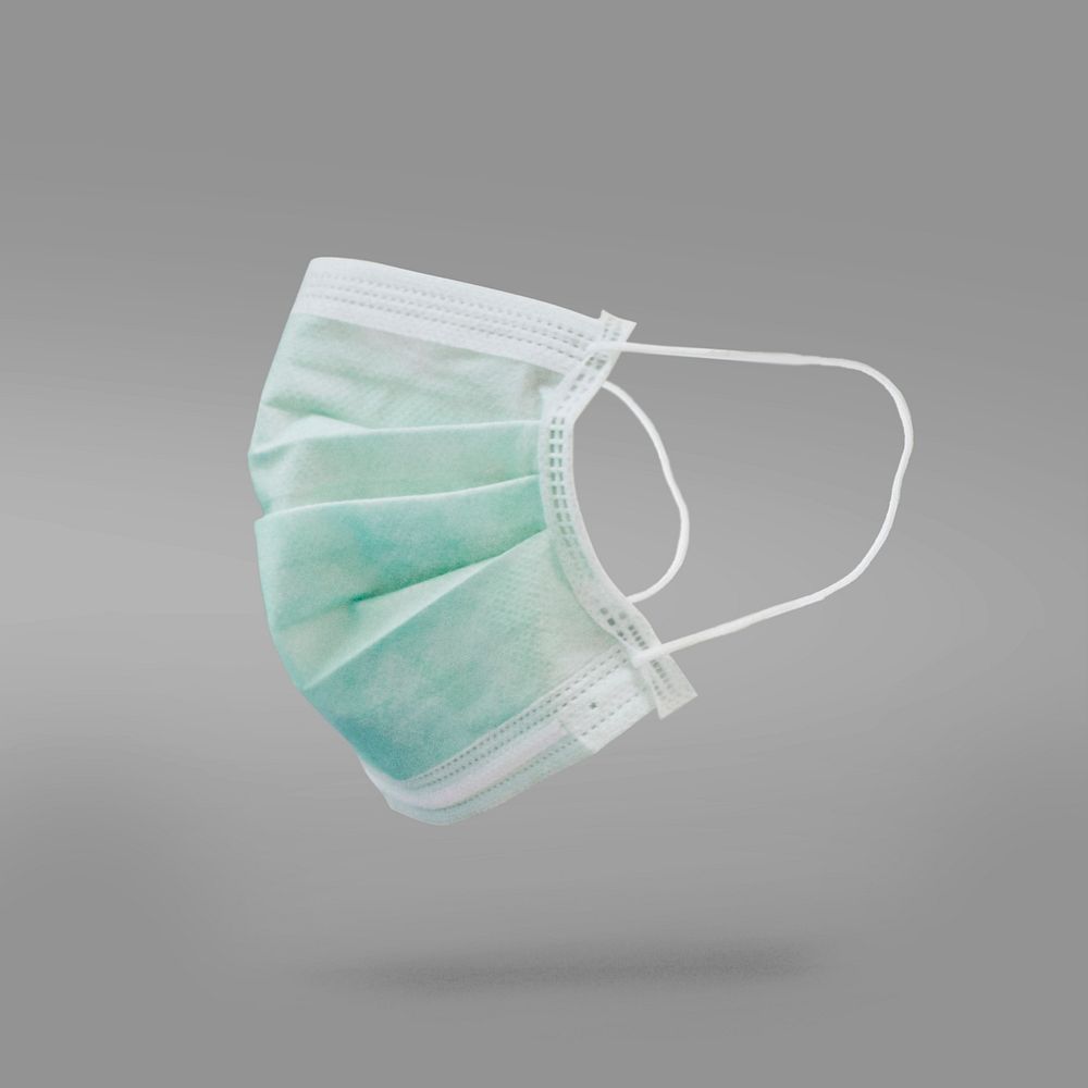 Surgical mask to prevent coronavirus infection mockup