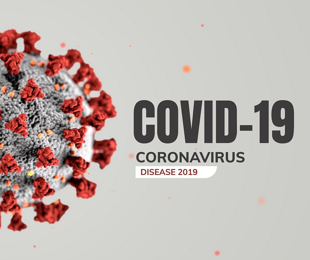 Coronavirus on a gray background vector