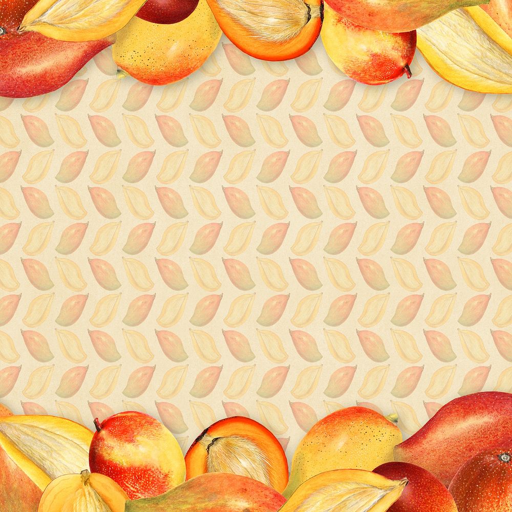 Hand drawn peach patterned frame