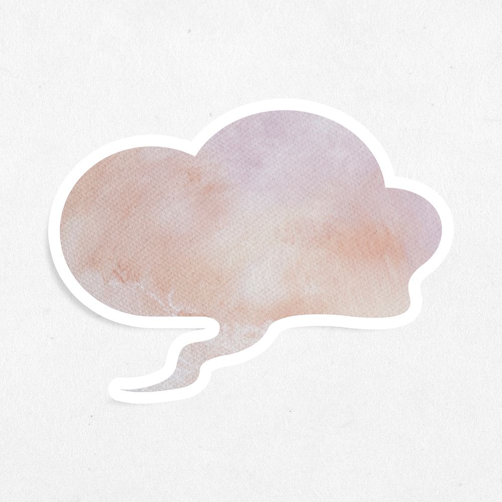 Earth tone speech bubble sticker design element