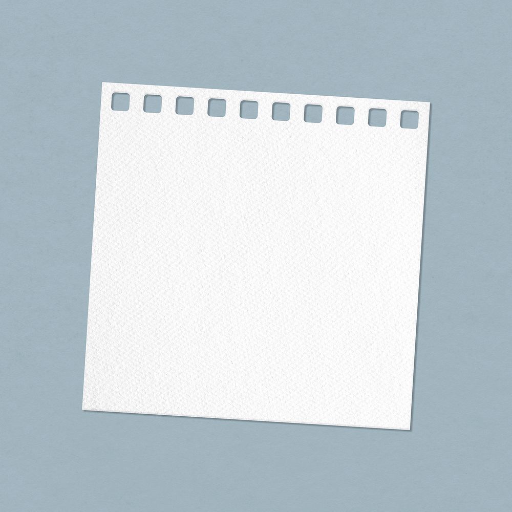 White paper sticky note design element