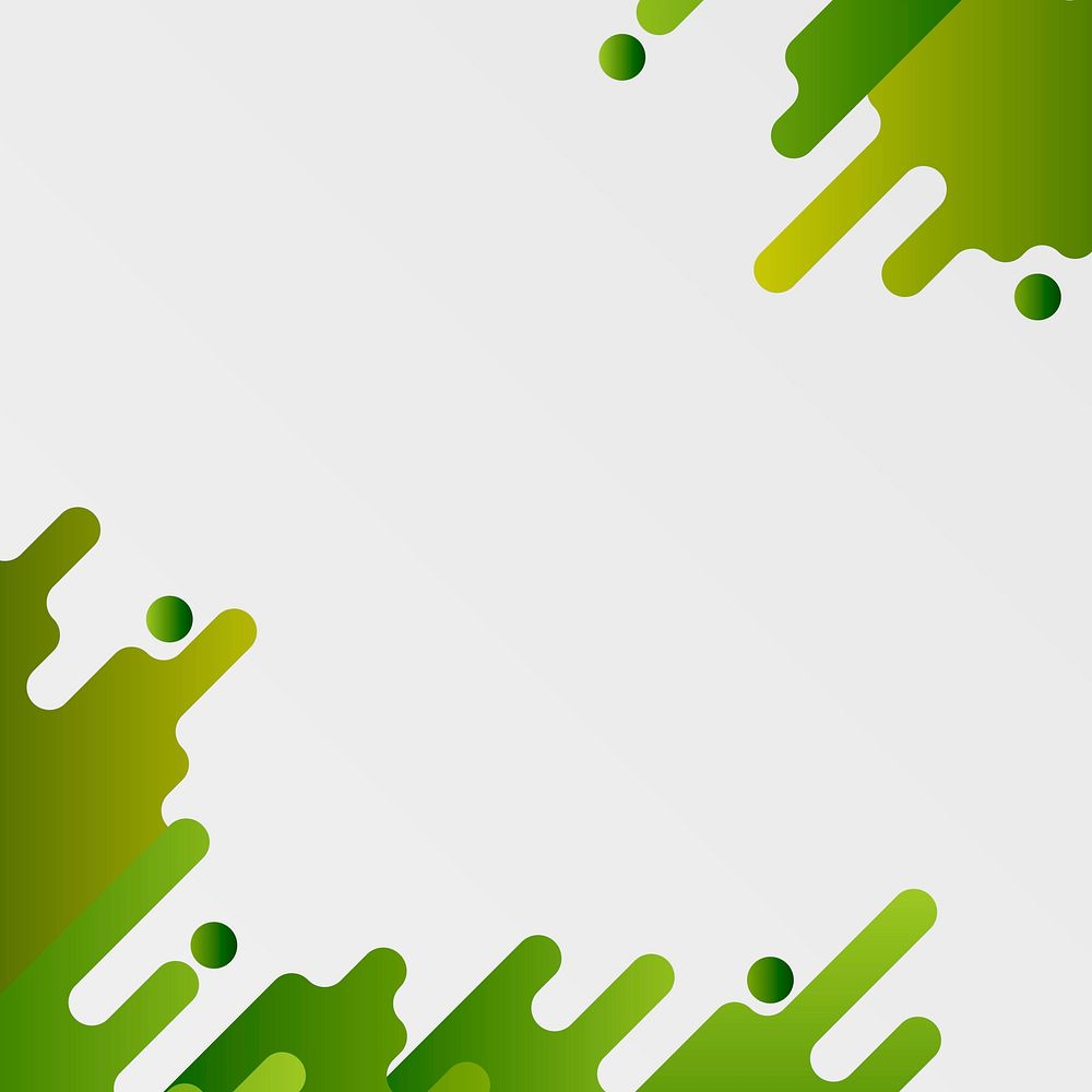 Green fluid background frame vector 