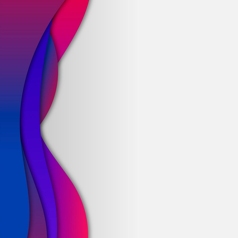 Neon gradient curve frame template vector