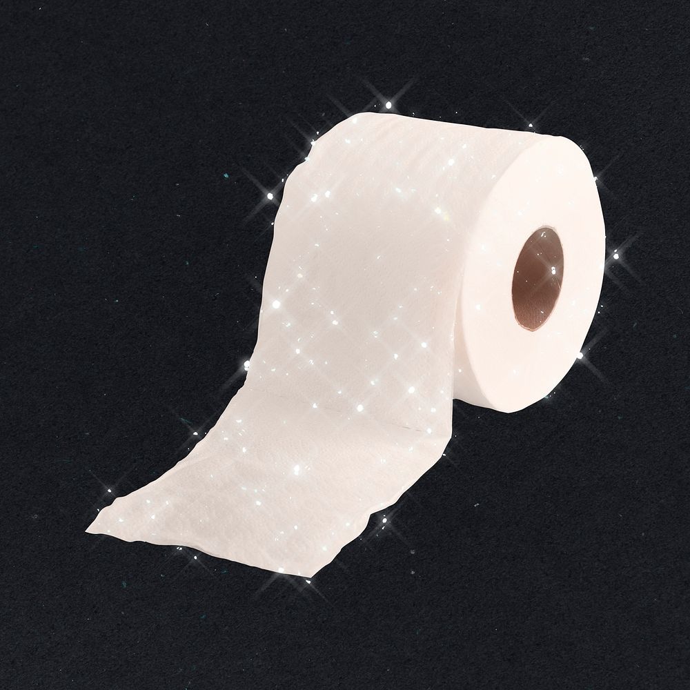 Sparkling tissue paper roll design element