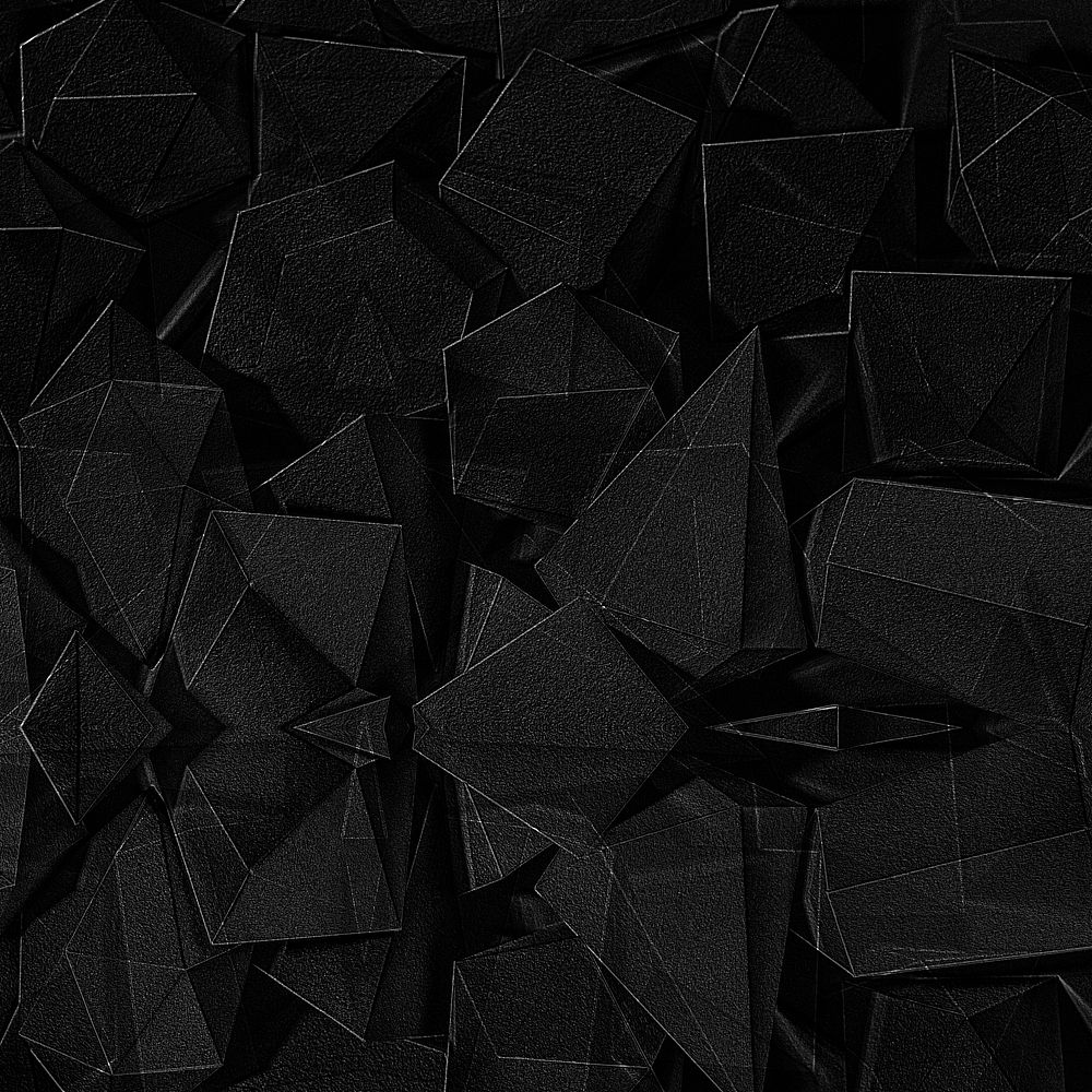 3D black geometric patterned background