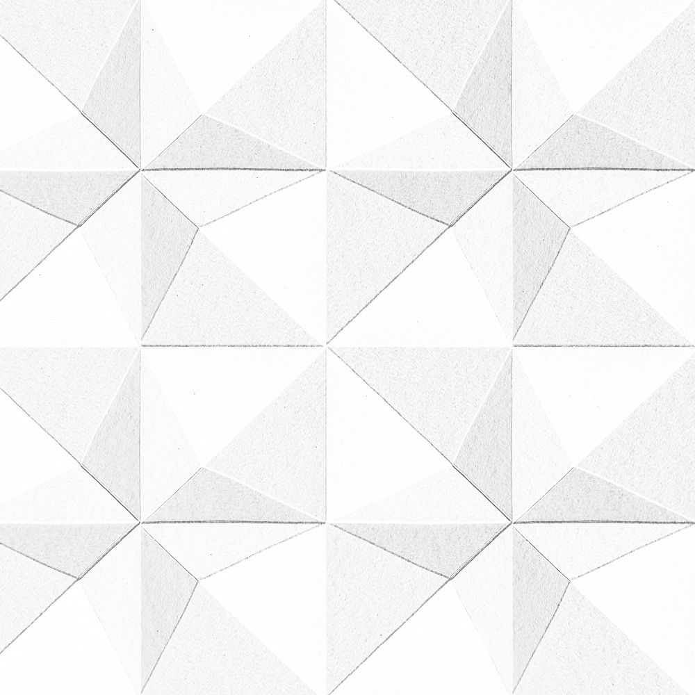 3D white paper craft pentahedron patterned background