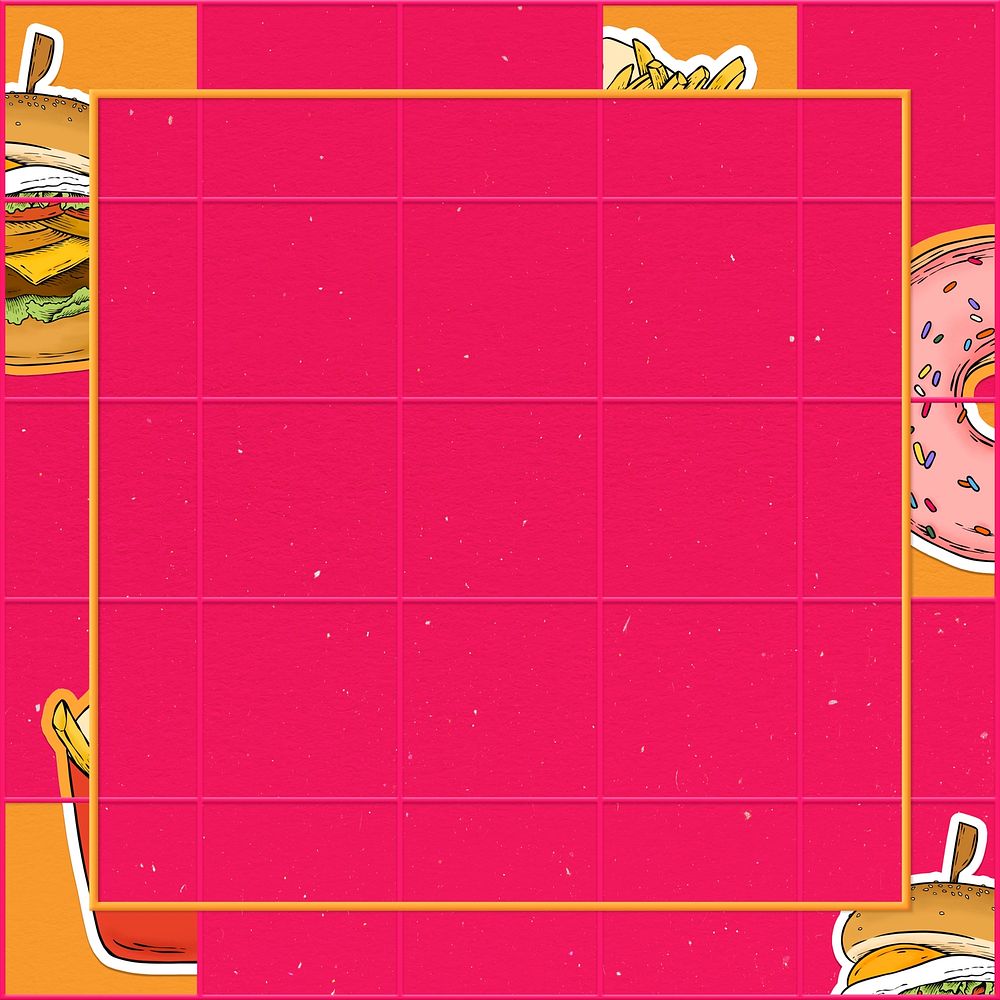 Square fast food frame design resource