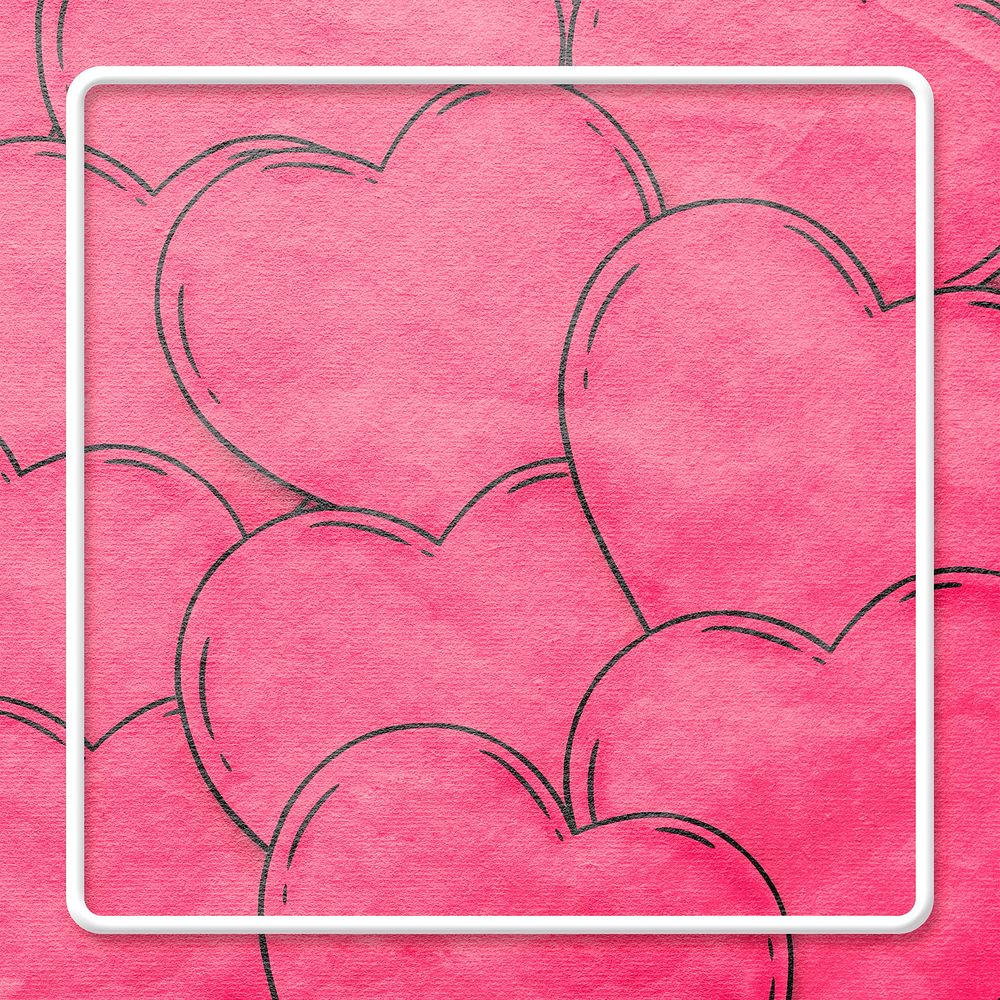 Heart square frame design resource