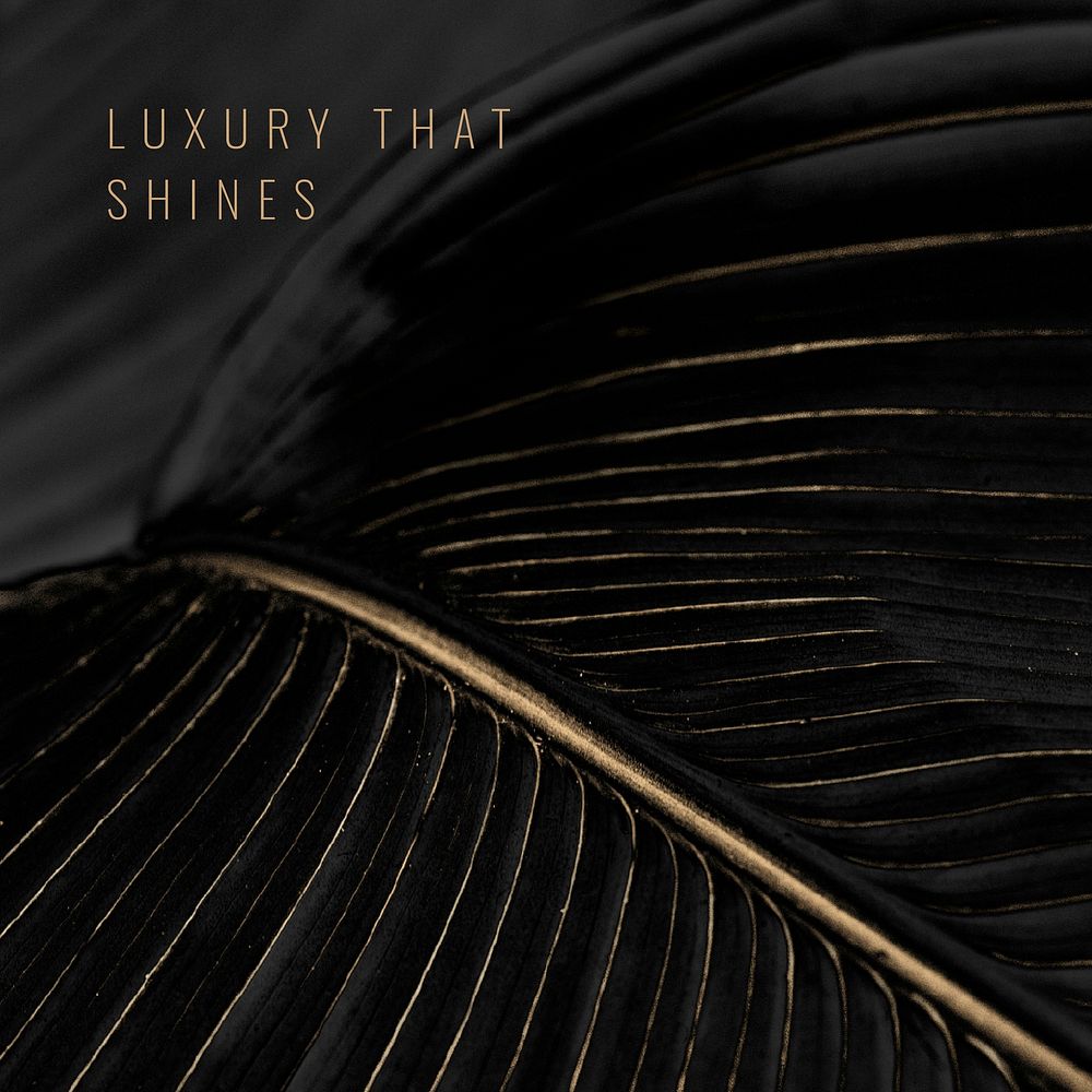 Luxury that shines on a golden leaf design resource 