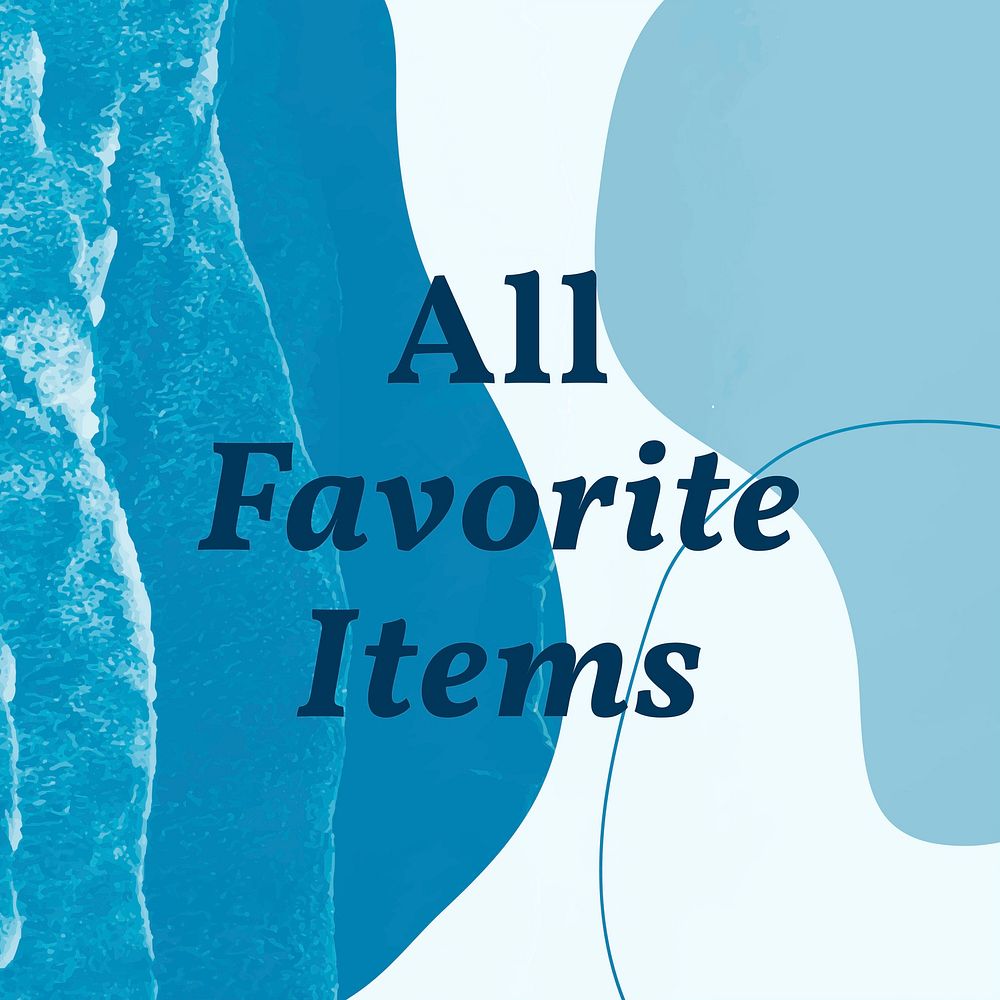 All favorite items Memphis sale template vector