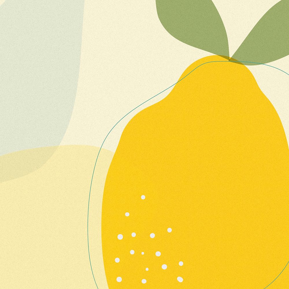 Hand drawn lemon Memphis background vector